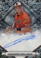 2023 Bowman Sterling Prospect Autographs #PAJH Jackson Holliday Sterling Silver Baseball Card