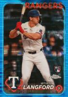 2024 Topps Chrome #122 Wyatt Langford Blue Sonar Refractor Baseball Card