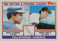1983 Topps #651 Angels Batting & Pitching Leaders Baseball Card