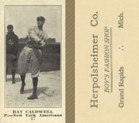 1916 Herpolsheimer Co. #27 Ray Caldwell Baseball Card