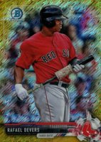 2017 Bowman Chrome Prospects #BCP188 Rafael Devers Gold Shimmer Baseball Card