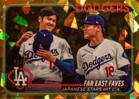 2024 Topps Chrome Sapphire Update Series #13 Shohei Ohtani/Yoshinobu Yamamoto Gold Baseball Card