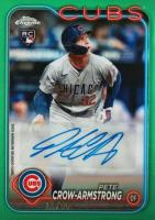 2024 Topps Chrome Update Chrome Baseball Update Series Autographs #ACPC Pete Crow-Armstrong Green Refractor Baseball Card