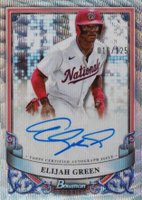 2024 Bowman Sterling Prospect Autographs #PAEG Elijah Green Wave Refractor Baseball Card