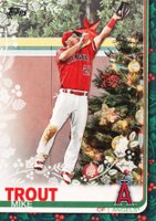 2019 Topps Holiday #31 Mike Trout Jumping With Star Baseball Card
