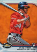 2012 Finest #73 Bryce Harper Orange Refractor Baseball Card