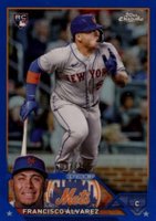 2023 Topps Chrome #203 Francisco Alvarez Blue Refractor Baseball Card