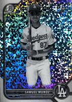 2022 Bowman Chrome Prospects #BCP161 Samuel Munoz Black & White Mini Diamond Refractor Baseball Card