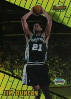 1999 Bowman's Best #30 Tim Duncan Refractor Basketball Card