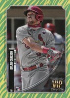 2021 Topps Transcendent VIP Party #VIP22 Dylan Carlson Pattern 28-Green/Yellow 1/1 Baseball Card