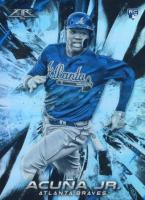 2018 Topps Fire  #109 Ronald Acuna Jr. Blue Chip Baseball Card