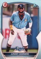 2023 Bowman Paper Prospects #BP61 Junior Caminero Sky Blue Baseball Card
