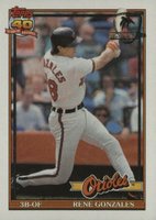 1991 Topps Desert Shield #377 Rene Gonzales Baseball Card