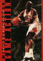 1998 Upper Deck MJ Living Legend Game Action #G11 Michael Jordan Red Basketball Card