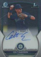 2023 Bowman Draft Chrome Prospect Autograph #CDACE Colt Emerson Baseball Card