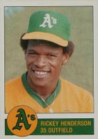 1981 Granny Goose Potato Chips A's #35 Rickey Henderson Baseball Card