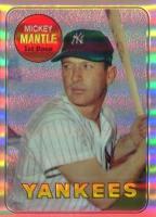 1996 Topps Mantle Finest #19 1969 Topps Reprint Refractor Baseball Card