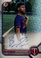 2022 Bowman Chrome Mega Box Autographs #BA Bryan Acuna Baseball Card