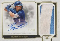 2024 Topps Definitive Collection Framed Autograph Patch Collection #BW Bobby Witt Jr. Baseball Card