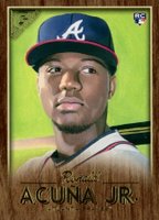 2018 Topps Gallery #140 Ronald Acuna Jr. Wood Baseball Card