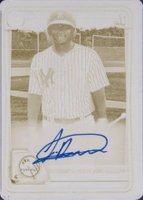 2020 Bowman Chrome Prospect Autographs #CPAJDO Jasson Dominguez Yellow Printing Plate 1/1 Baseball Card