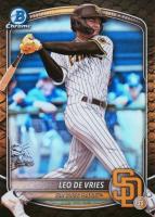 2025 Bowman Chrome Prospects #BCP59 Leo de Vries Reptilian Refractor Baseball Card