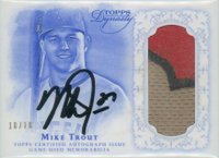 2015 Topps Dynasty Autograph Patch #APMTR7 Mike Trout Baseball Card