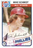 1980 Topps Pepsi-Cola All-Stars #14 Mike Schmidt Baseball Card