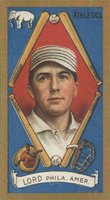 1911 Gold Borders Hindu #127 Bris Lord Athletics Baseball Card