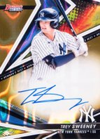 2022 Bowman's Best Best of 2022 Autographs #B22TS Trey Sweeney Gold Lava Refractor Baseball Card
