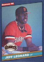 1986 Donruss #79 Jeff Leonard Baseball Card