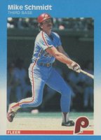 1987 Fleer Glossy #187 Mike Schmidt Baseball Card