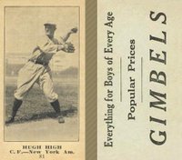 1916 Gimbels #81 Hugh High Baseball Card
