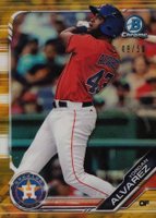 2019 Bowman Prospects Chrome #123 Yordan Alvarez Gold Refractor Baseball Card