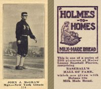 1916 Holmes for Homes Bread #114 John J. McGraw Baseball Card