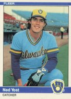 1984 Fleer #218 Ned Yost Baseball Card