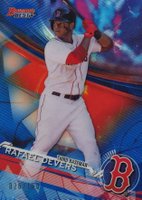 2017 Bowman's Best Top Prospects #TP-12 Rafael Devers Blue Refractor Baseball Card