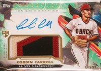 2023 Topps Inception Inception Autograph Patch #IAPCCA Corbin Carroll Green Baseball Card