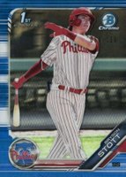 2019 Bowman Draft #BDC79 Bryson Stott Chrome-Blue Refractor Baseball Card