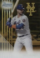 2022 Bowman Sterling Sterling Tek #STPA Pete Alonso Gold Refractor Baseball Card