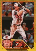 2023 Topps Chrome Logofractor Edition #2 Gunnar Henderson Yellow Refractor Baseball Card