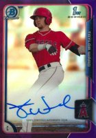 2015 Bowman Chrome Draft Pick Autograph #BCATW  Taylor Ward Purple Refractor Baseball Card