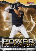 2020 Bowman's Best Power Producers #PPNG Nick Gonzales Gold Refractor Baseball Card