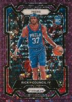 2023 Panini Prizm #294 Ricky Council IV Purple Fast Break Basketball Card