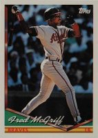 1994 Topps #565 Fred McGriff Baseball Card
