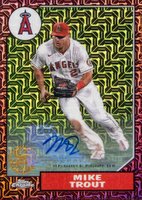 2022 Topps Silver Pack 1987 Chrome Promo #T87C247 Mike Trout Series 2-Autograph-Red Refractor Baseball Card