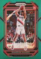 2022 Panini Prizm #250 Shaedon Sharpe Green Prizm Basketball Card