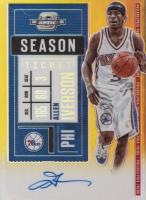 2020 Panini Contenders Optic Veteran Season Ticket Autographs #VTAIV Allen Iverson Gold Basketball Card