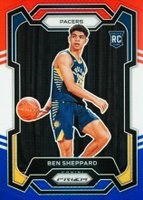 2023 Panini Prizm #172 Ben Sheppard Red White Blue Basketball Card