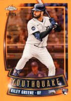 2023 Topps Chrome Youthquake #YQ20 Riley Greene Orange Baseball Card